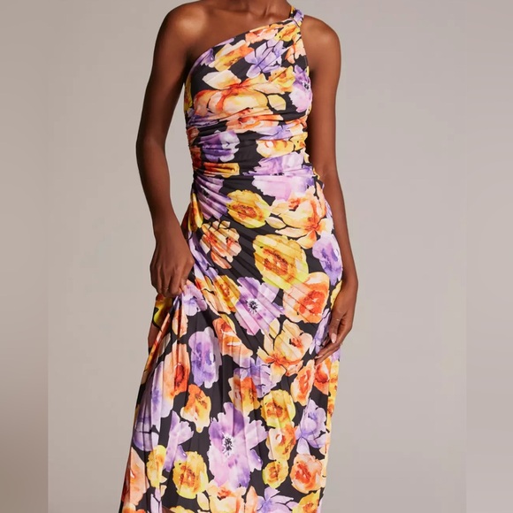 Anthropologie Dresses & Skirts - Anthropologie Asymmetrical Hem Midi Dress
Floral One-Shoulder Dress